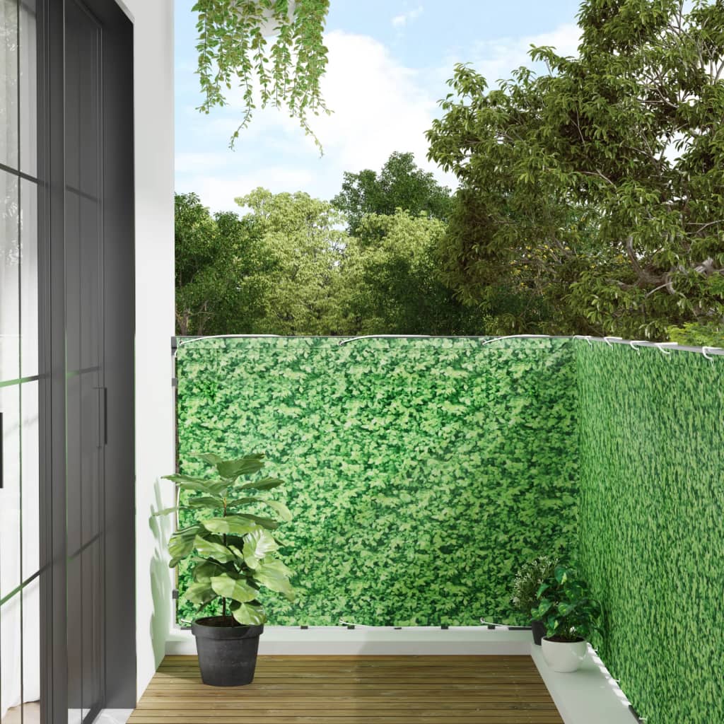 Vidaxl Balkon Bildschirm Anlage Muster 1000x120 cm PVC Grün