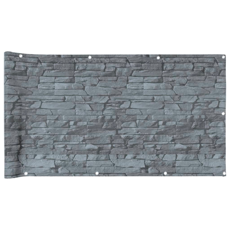 Vidaxl Balkon Bildschirmstein Muster 400x120 cm PVC Grau