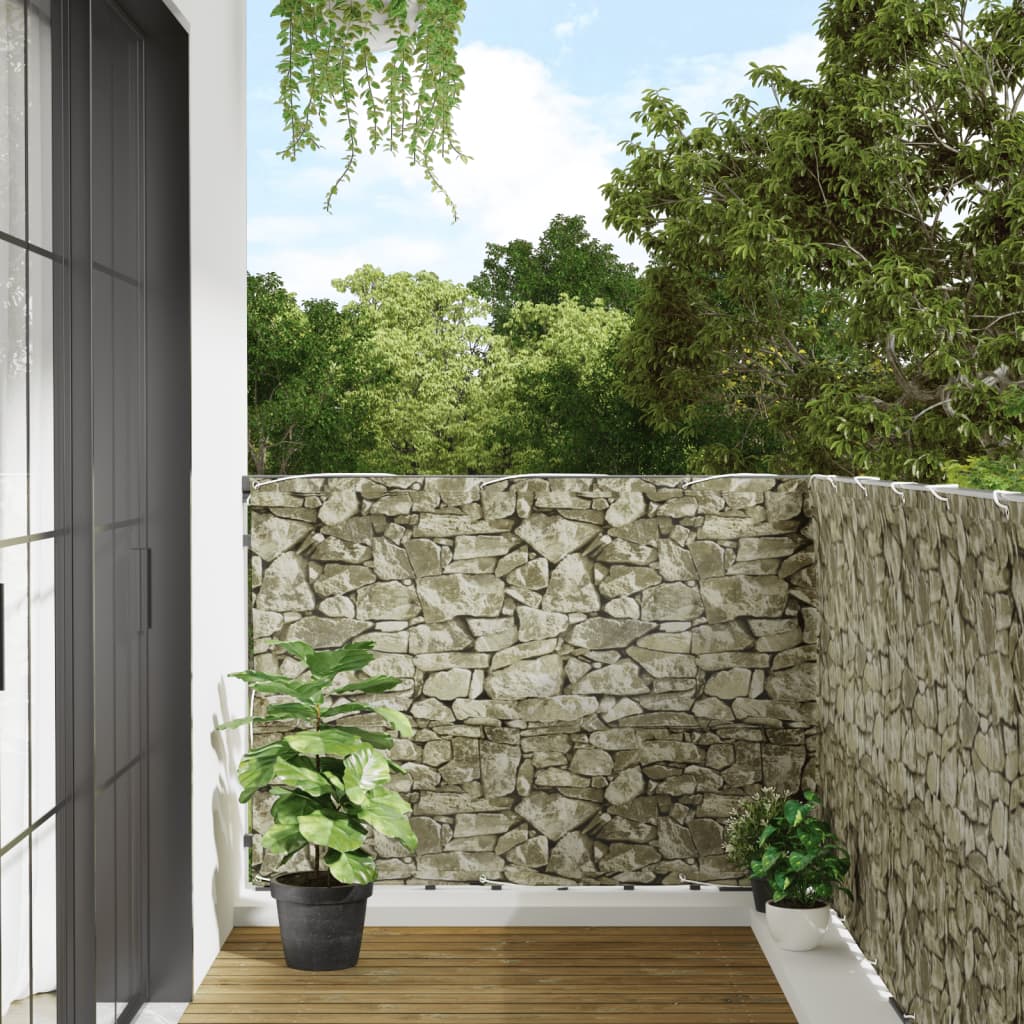 VIDAXL Balkon Bildschirmstein Muster 500x120 cm PVC