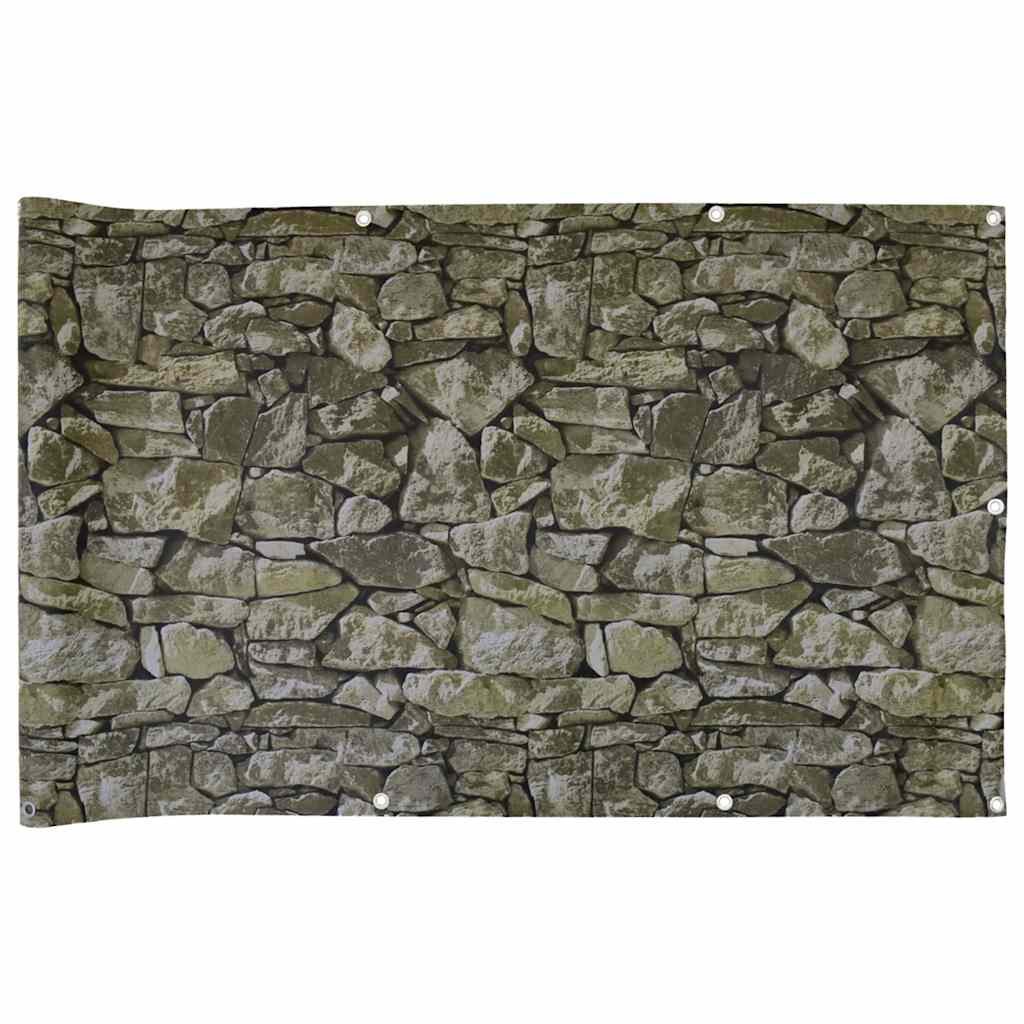 Vidaxl Balkon Bildschirm Stein Muster 700x120 cm PVC