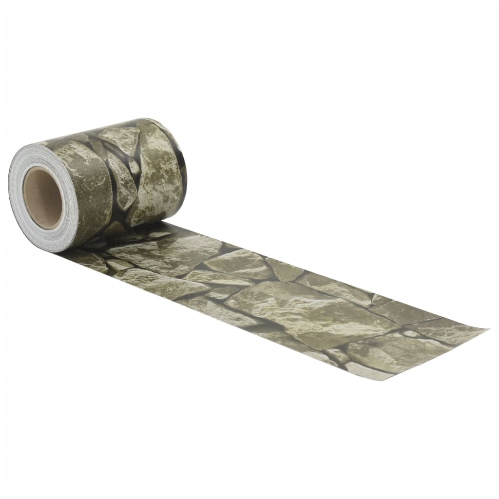 Vidaxl Gartenbildschirm Steinmuster 35x0.19 M PVC Grau