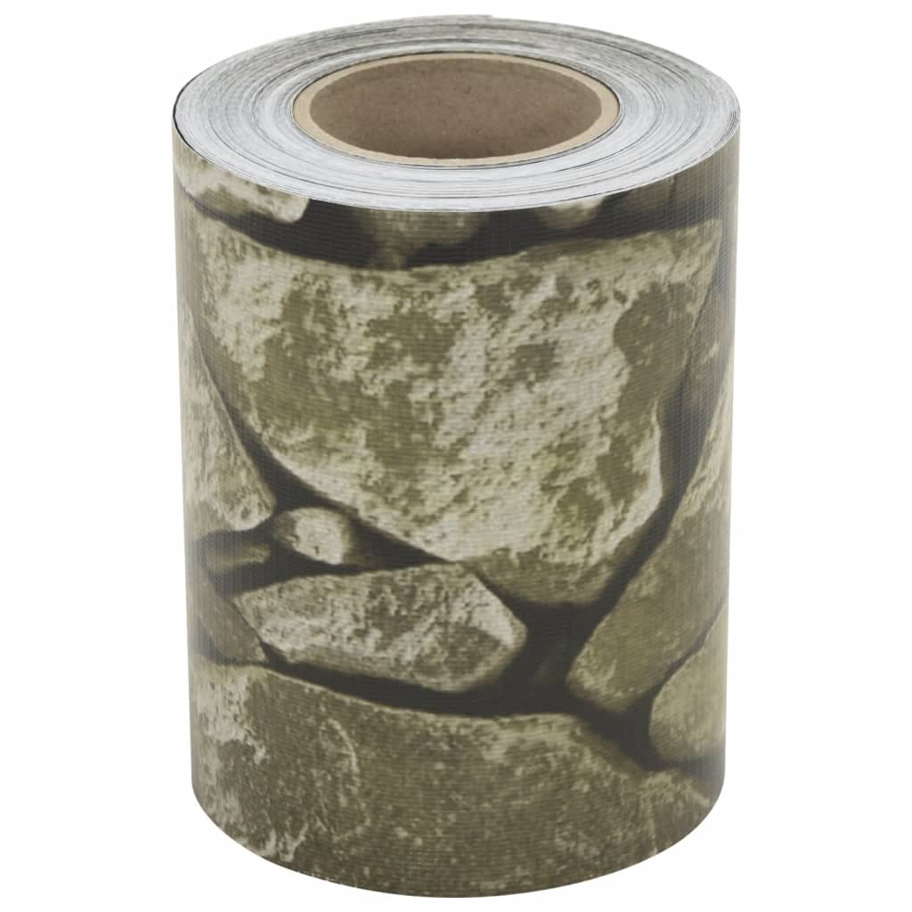 Vidaxl Gartenbildschirm Steinmuster 35x0.19 M PVC Grau