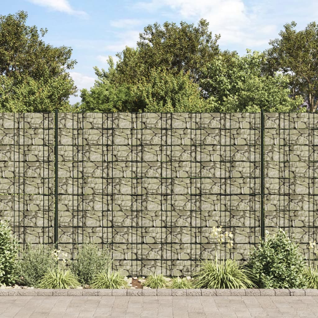 Vidaxl Gartenbildschirm Steinmuster 35x0.19 M PVC Grau