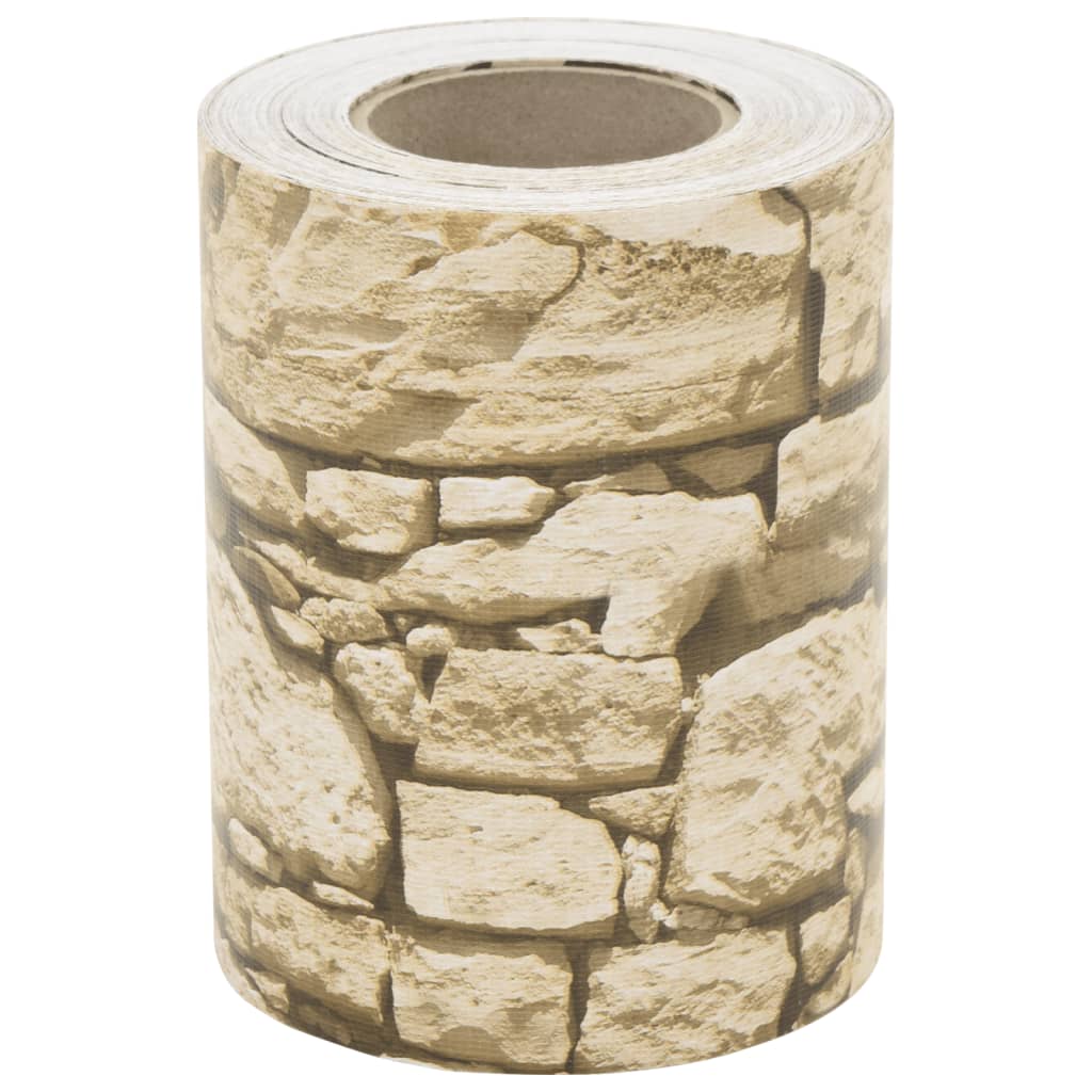 VIDAXL GARDE SERBRAUM ERKAUSE STein Muster 35x0.19 M PVC Beige