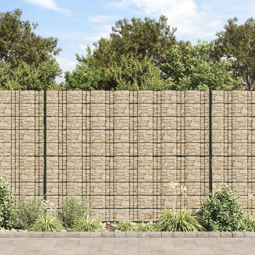 VIDAXL GARDE SERBRAUM ERKAUSE STein Muster 35x0.19 M PVC Beige