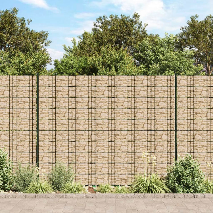 VIDAXL GARDE SERBRAUM ERKAUSE STein Muster 35x0.19 M PVC Beige