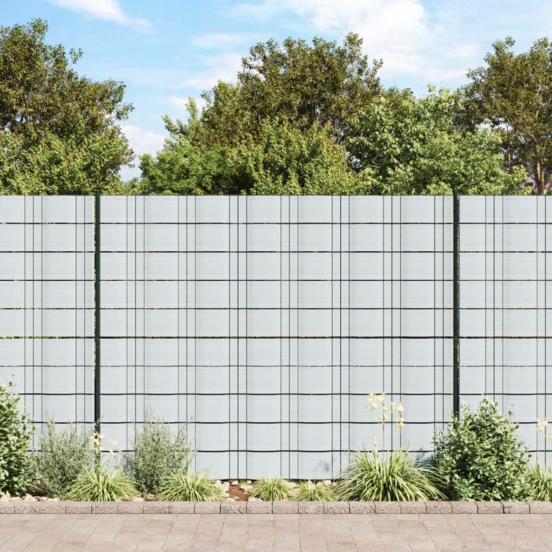 Vidaxl Gartenbildschirme 10 ST 252.5x19 M PVC Hellgrau