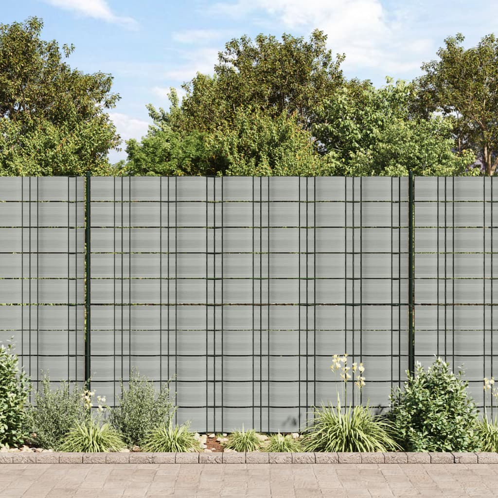 Vidaxl Gartenbildschirme 10 ST 252,5 x 19 M PVC Steingrau
