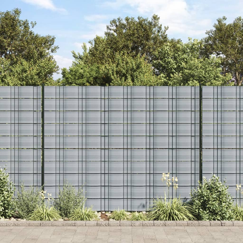 VIDAXL -Gartenbildschirme 10 ST 252,5 x 19 M PVC Grau