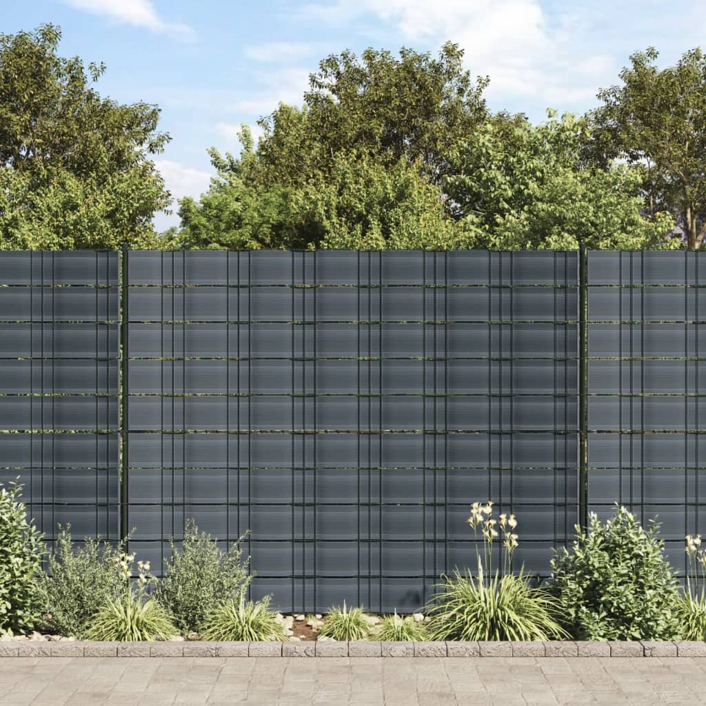 Vidaxl Garden Screens 10 ST 252.5x19 M PVC Schwarz