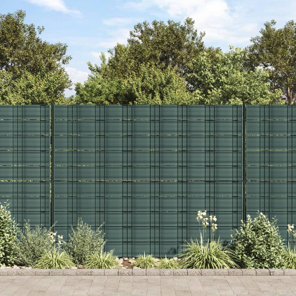 Vidaxl Gartenbildschirme 10 ST 252.5x19 M PVC Grün