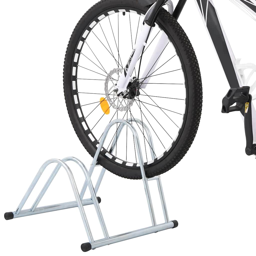 Vidaxl -Fahrradständer für 2 Fahrräder abgetrennter verzinkter Stahl