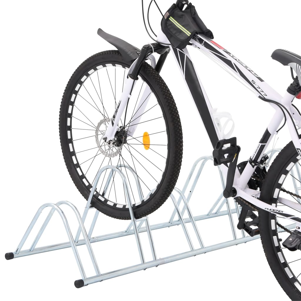 VidaXL Fahrradständer für 6 Fahrräder, freistehend aus verzinktem Stahl