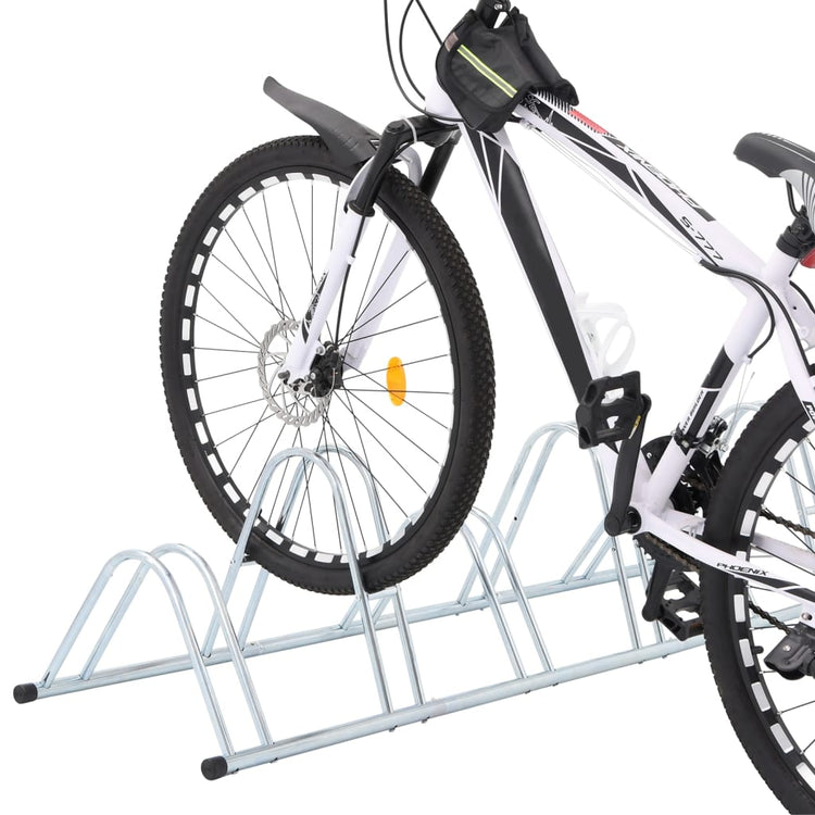VidaXL Fahrradständer für 6 Fahrräder, freistehend aus verzinktem Stahl