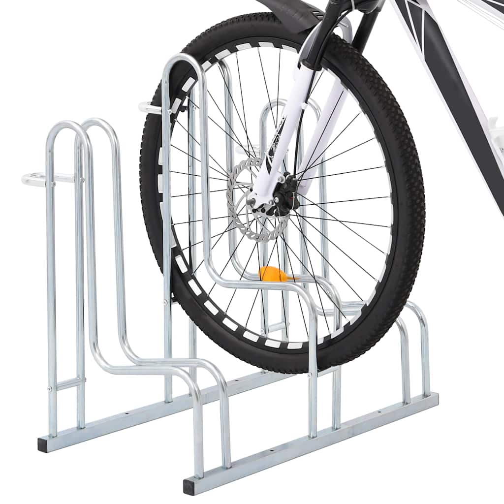 Vidaxl -Fahrradständer für 3 Fahrräder abgetrennter verzinkter Stahl