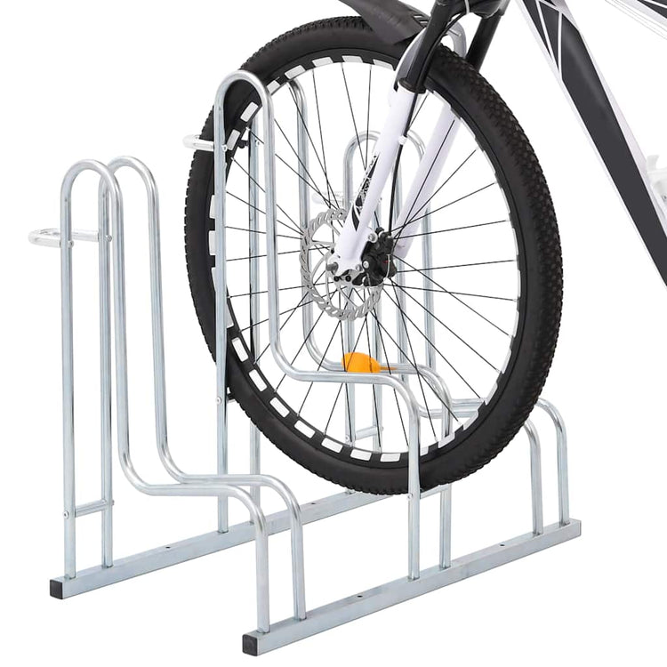 Vidaxl -Fahrradständer für 3 Fahrräder abgetrennter verzinkter Stahl