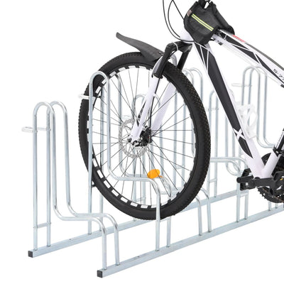 Vidaxl -Fahrradständer für 6 Fahrräder abgetrennter verzinkter Stahl