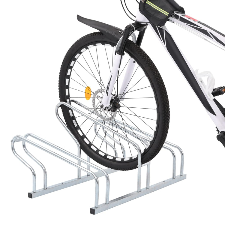VidaXL Fahrradständer für 3 Fahrräder, freistehend aus verzinktem Stahl