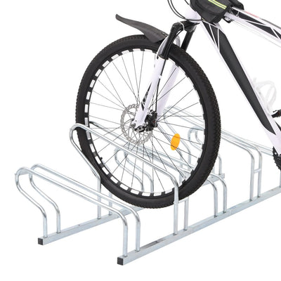 Vidaxl -Fahrradständer für 5 Fahrräder abgetrennter verzinkter Stahl