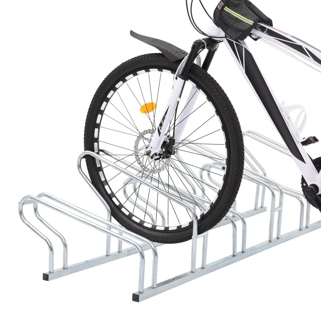 VidaXL Fahrradständer für 6 Fahrräder, freistehend aus verzinktem Stahl
