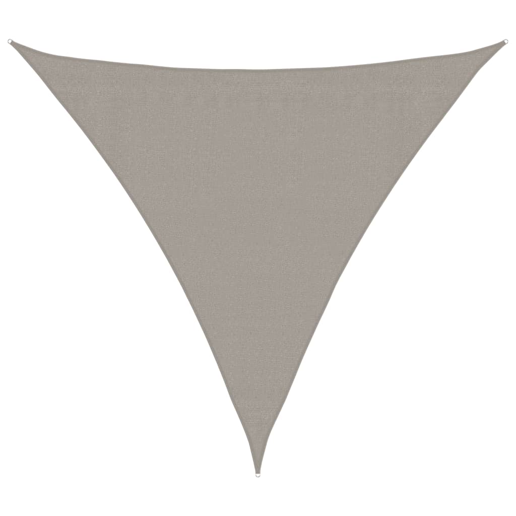 Vidaxx Sonnensegel 160 g m² dreieckig 3x3x3 m HDPE hellgrau