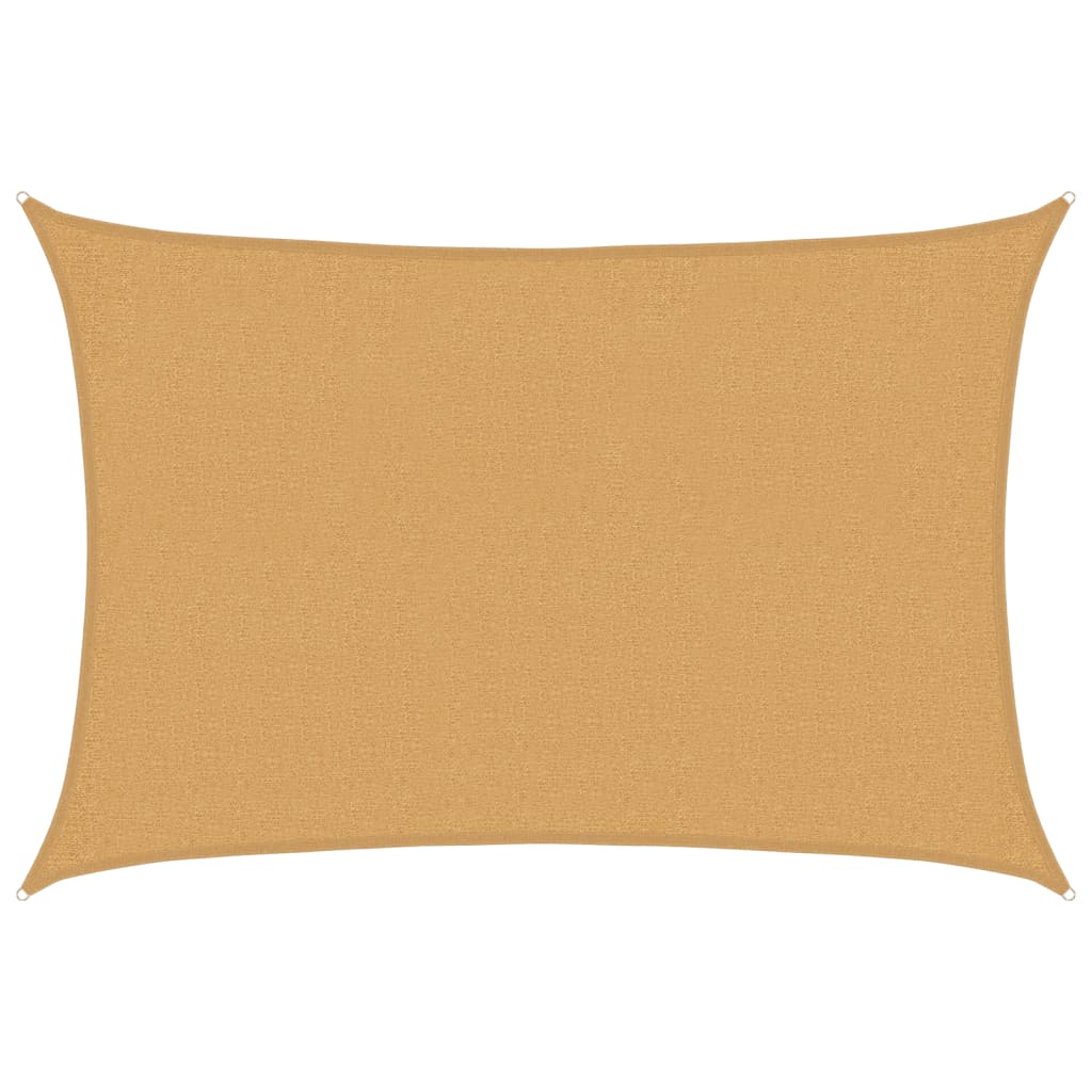 Vidaxl Zonnezeil 160 g m² rechteckig 2x3 M HDPE Sand -Colored
