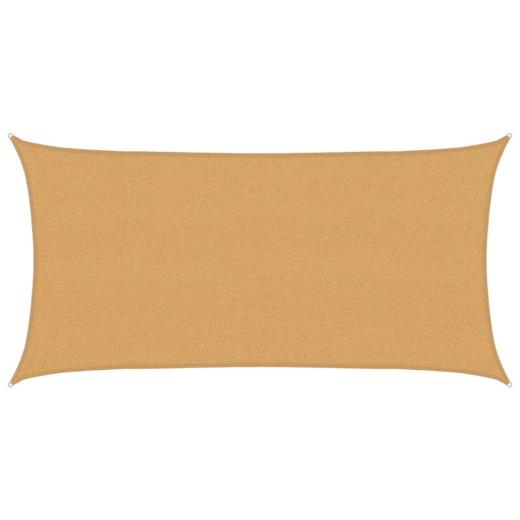 Vidaxl Zonnezeil 160 g m² rechteckig 2x3,5 M HDPE Sand -Colored