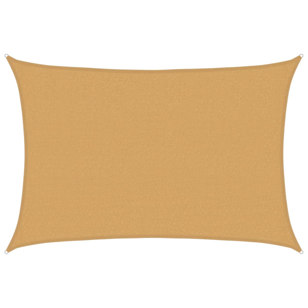 Vidaxl Zonnezeil 160 g m² rechteckig 2,5 x 4 M HDPE Sand -Colored
