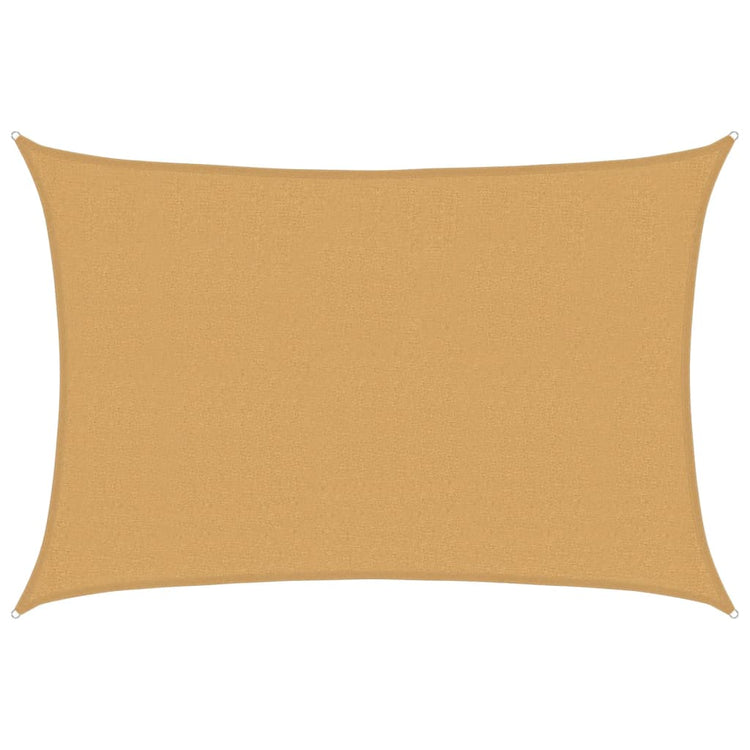 Vidaxl Zonnezeil 160 g m² rechteckig 2,5 x 4 M HDPE Sand -Colored