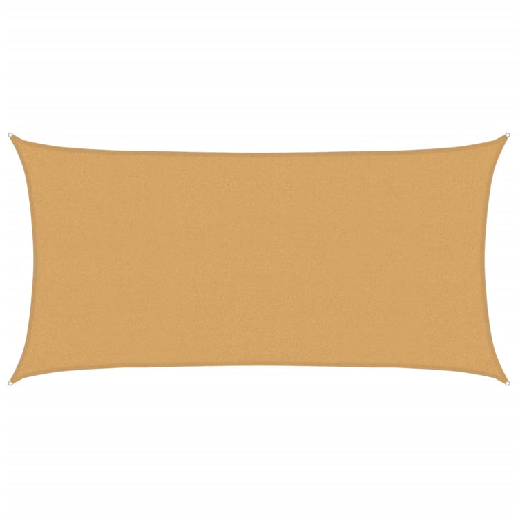 Vidaxl Zonnezeil 160 g m² rechteckig 2,5 x 4,5 M HDPE -Sand -Colored