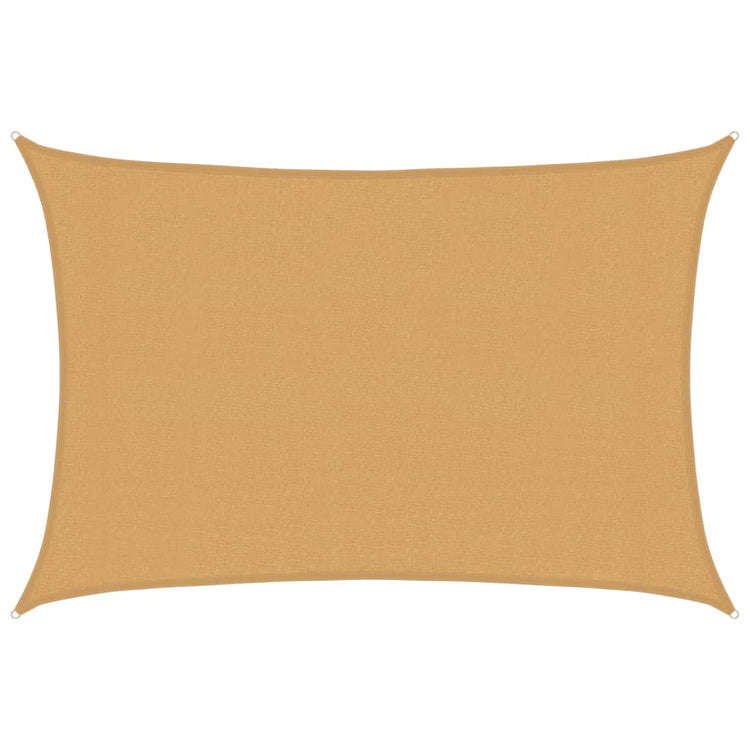 Vidaxl Zonnezeil 160 g m² rechteckig 3x4,5 M HDPE Sand -Colored