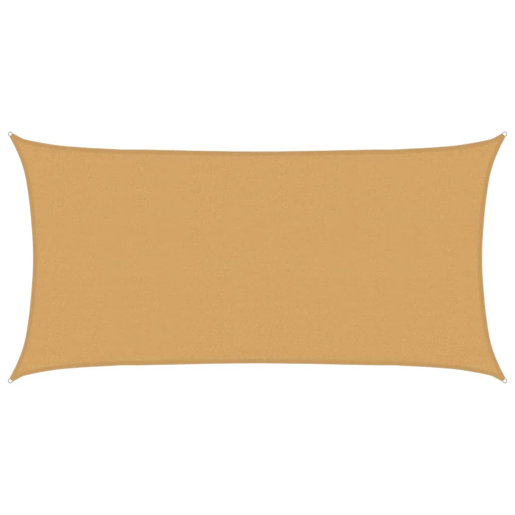 Vidaxl Zonnezeil 160 g m² rechteckig 3x6 M HDPE Sand -Colored