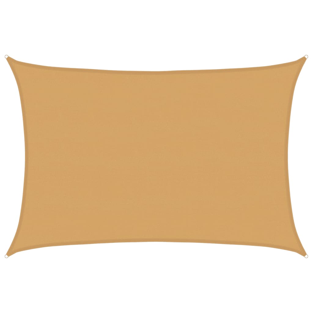 Vidaxl Zonnezeil 160 g m² rechteckig 5x7 M HDPE Sand -Colored