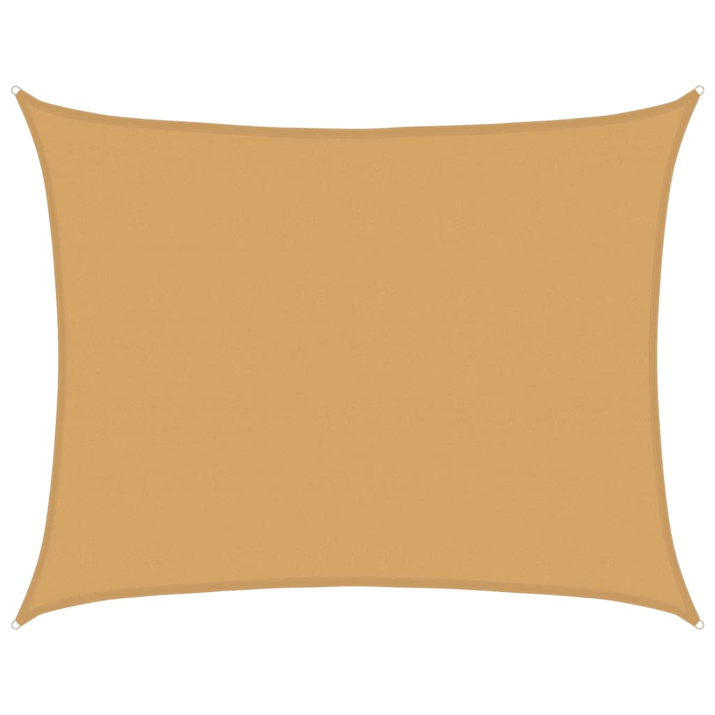 Vidaxl Zonnezeil 160 g m² rechteckig 6 x 7 m HDPE -Sand -Colored