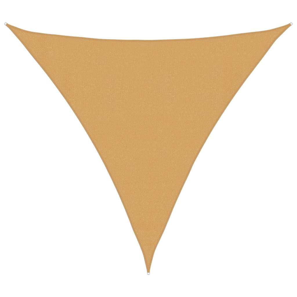 Vidaxl Sonnensegel 160 g m² dreieckig 3,6x3,6x3,6 m HDPE sandfarben