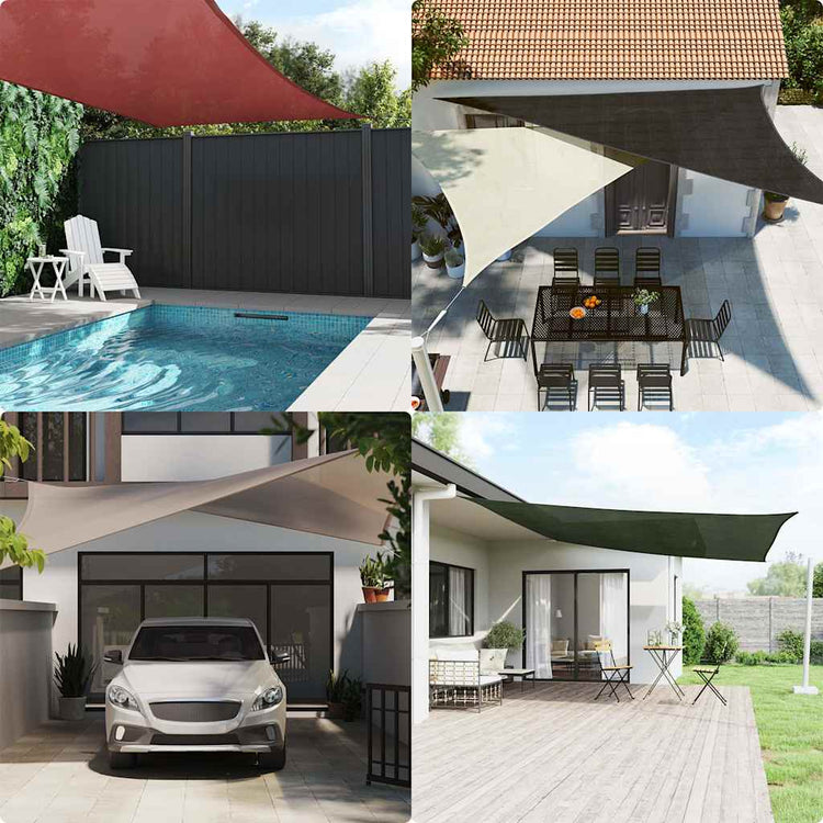 Vidaxx Sonnensegel 160 g m² dreieckig 4x4x5,8 m HDPE sandfarben