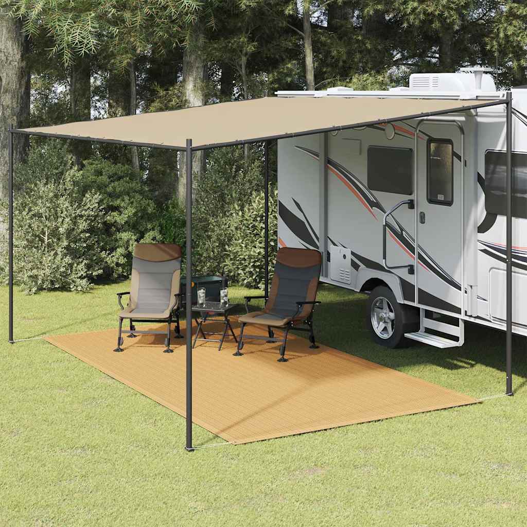 VIDAXL -Zelt Teppich 250x400 cm HDPE Sand -Colored