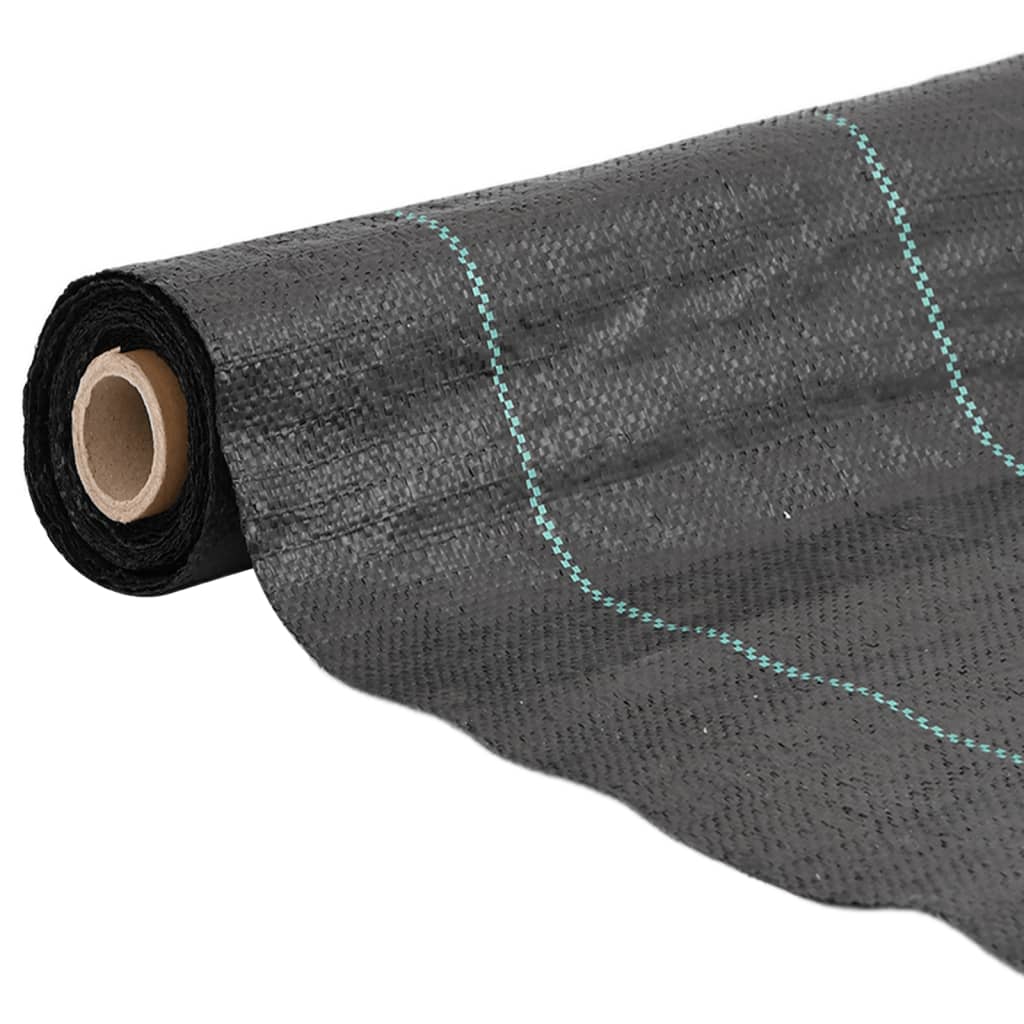 Vidaxl -Karotten -Stoff 1x10 m Polypropen Schwarz