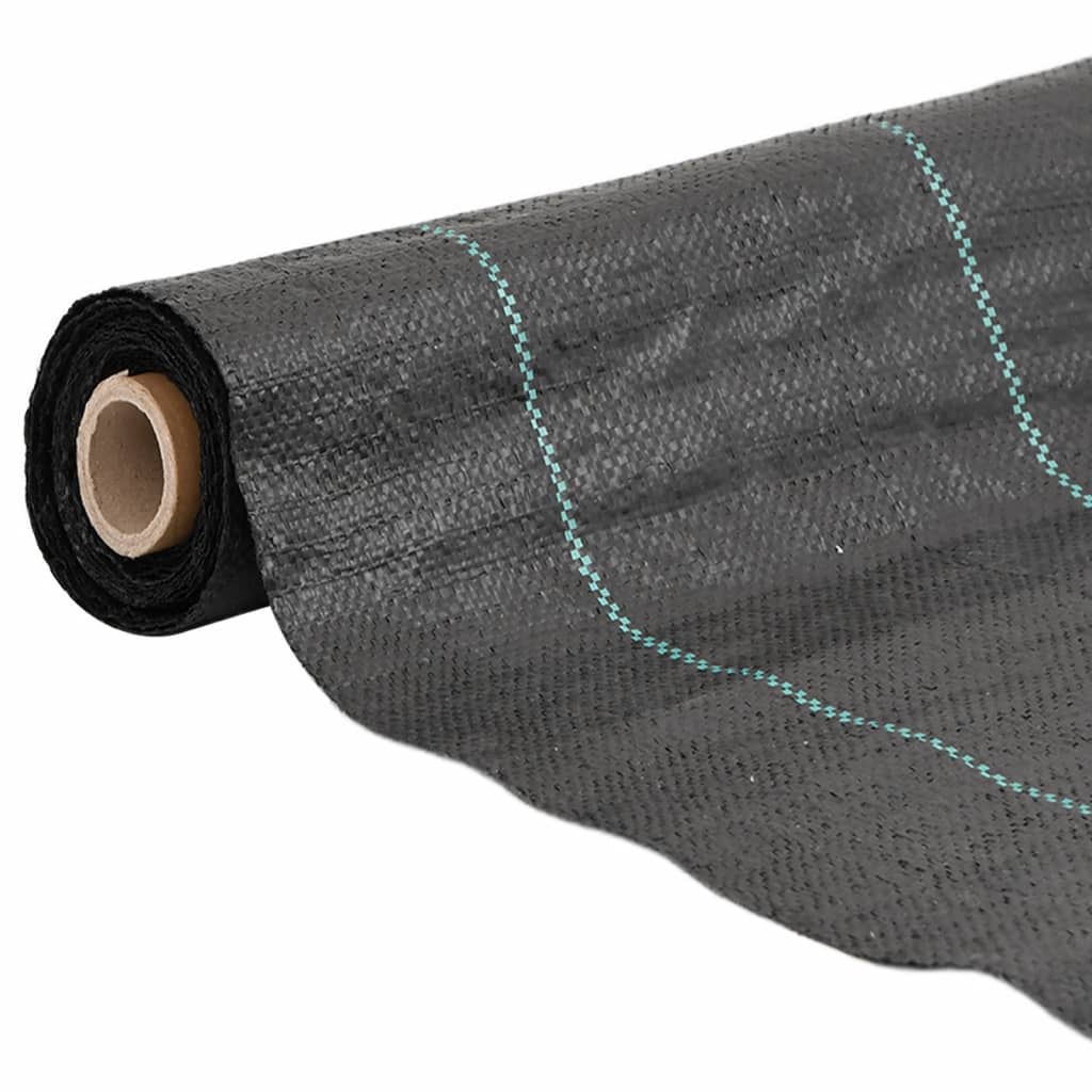 Vidaxl -Karotten -Stoff 1x25 m Polypropen schwarz