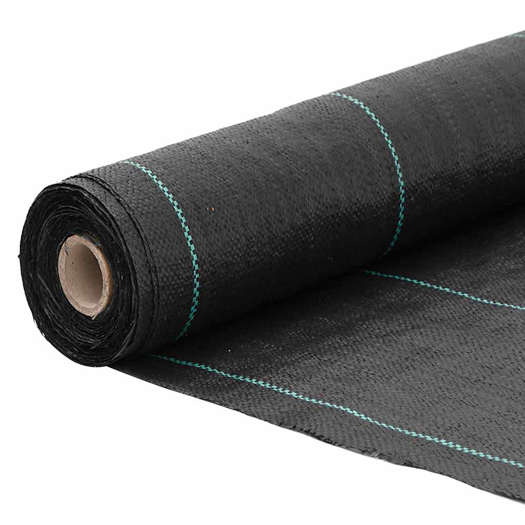 Vidaxl -Karotten -Stoff 1,5x25 m Polypropenschwarz