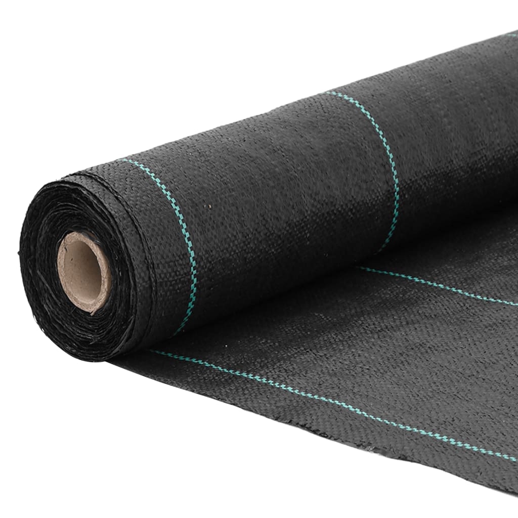 Vidaxl -Karotten -Stoff 1,5x50 m Polypropen schwarz