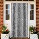 Vidaxl Fly Vorhang 118x220 cm Chenille grau und schwarz