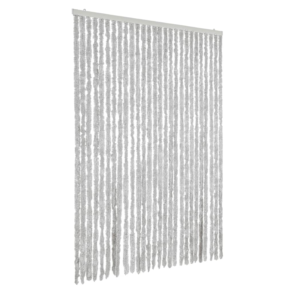 Vidaxl Fly Vorhang 118x220 cm Chenille Gray