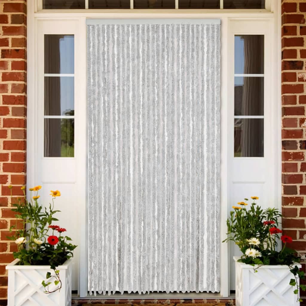 Vidaxl Fly Vorhang 118x220 cm Chenille Gray