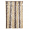 Vidaxl Fly Vorhang 118x220 cm Chenille dunkelbraun und beige