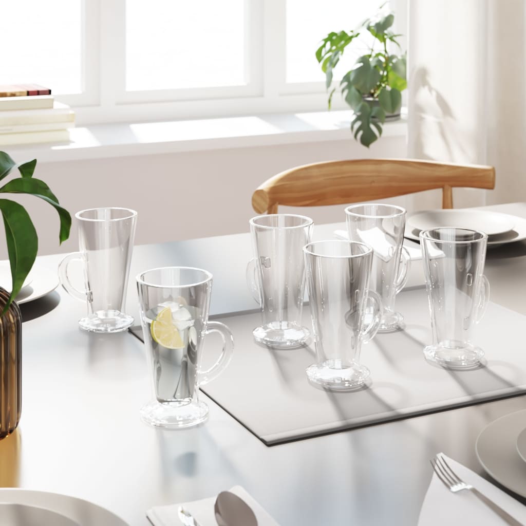 Vidaxl Latteglas mit Griff 6 Teile 250 ml