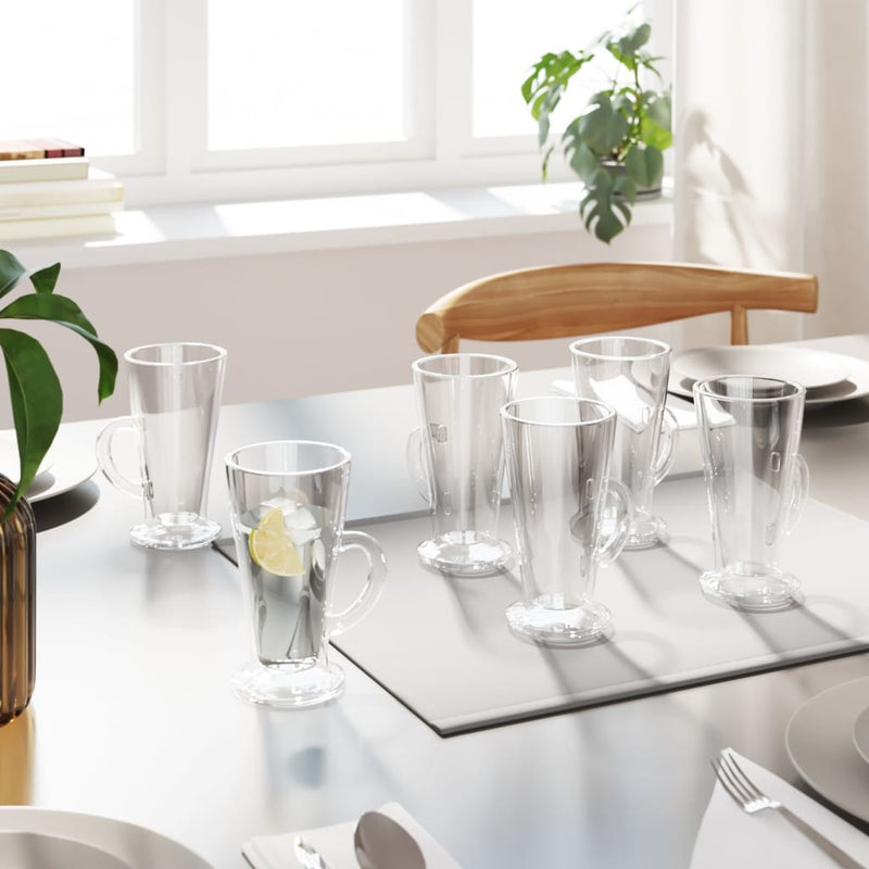 Vidaxl Latteglas mit Griff 6 Teile 250 ml