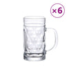 Vidaxl -Bierbecher mit Griff 6 St 500 ml Glas