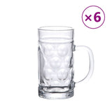 Vidaxl -Bierbecher mit Griff 6 St 500 ml Glas - afbeelding 2