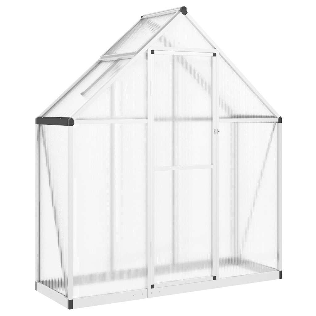 Vidaxl Tuinkas mit Basisrahmen 169x58x195 cm Aluminium Silberfarbe